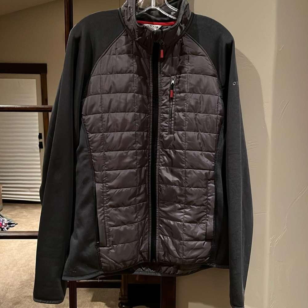 Orvis grey full zip jacket